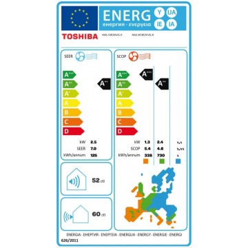 Toshiba Yukai RAS-10E2AVG-E / RAS-B10E2KVG-E Κλιματιστικό Inverter 9000 BTU A++/A++